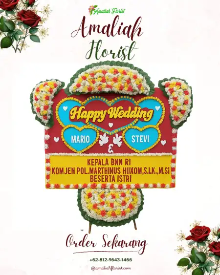 Papan Bunga Pernikahan Sitirejo